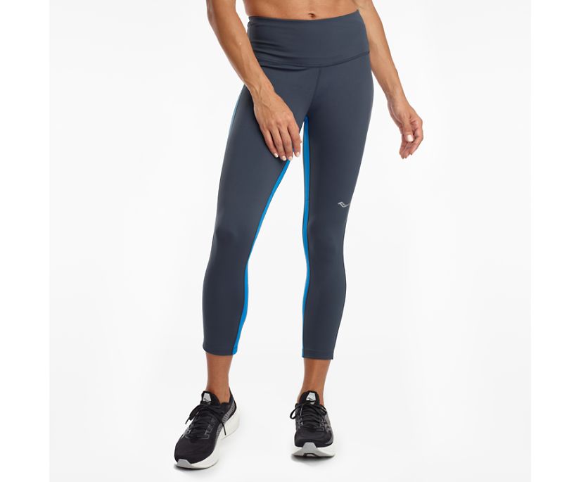 Women\'s Saucony Fortify Crop Pant Blue | UK-80563