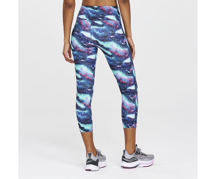 Women's Saucony Fortify Crop Pant Camo | UK-23561