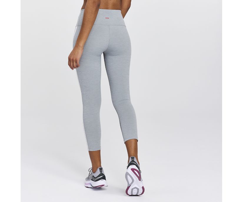 Women's Saucony Fortify Crop Pant Light Grey | UK-65210