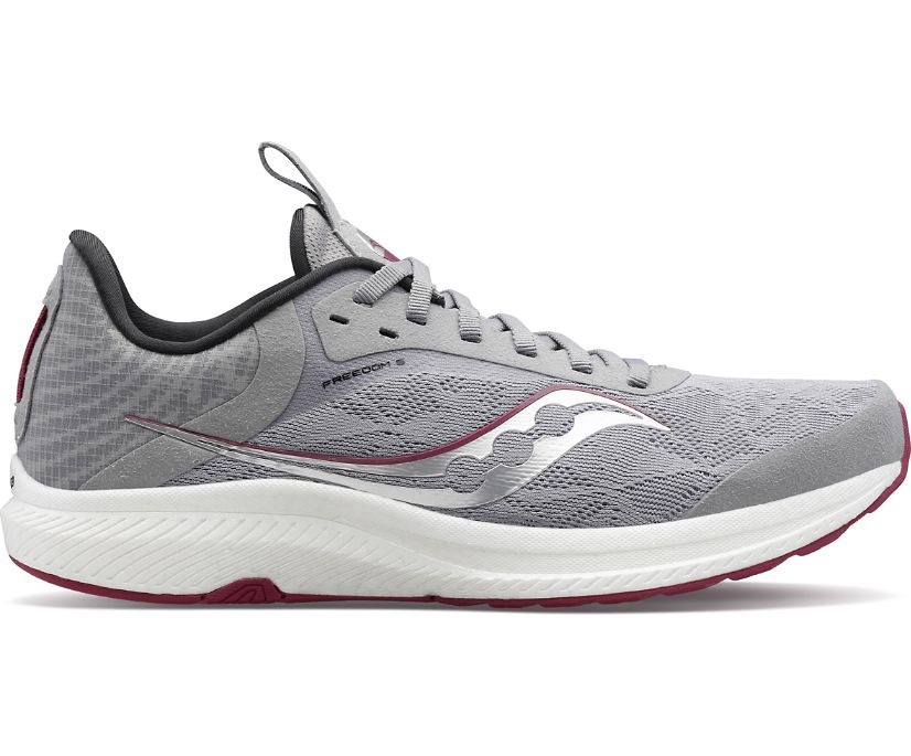 Women\'s Saucony Freedom 5 Running Shoes Grey | UK-65081