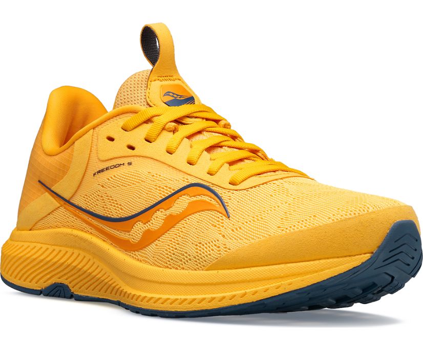 Women's Saucony Freedom 5 Running Shoes Gold | UK-94283