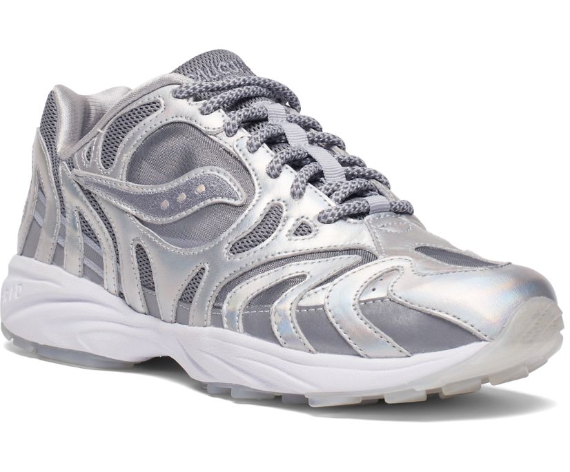 Women's Saucony Grid Azura 2000 Iridescent Sneakers Grey | UK-78314