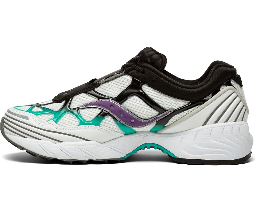 Women's Saucony Grid Web Into The Void Sneakers White Turquoise Purple | UK-27463