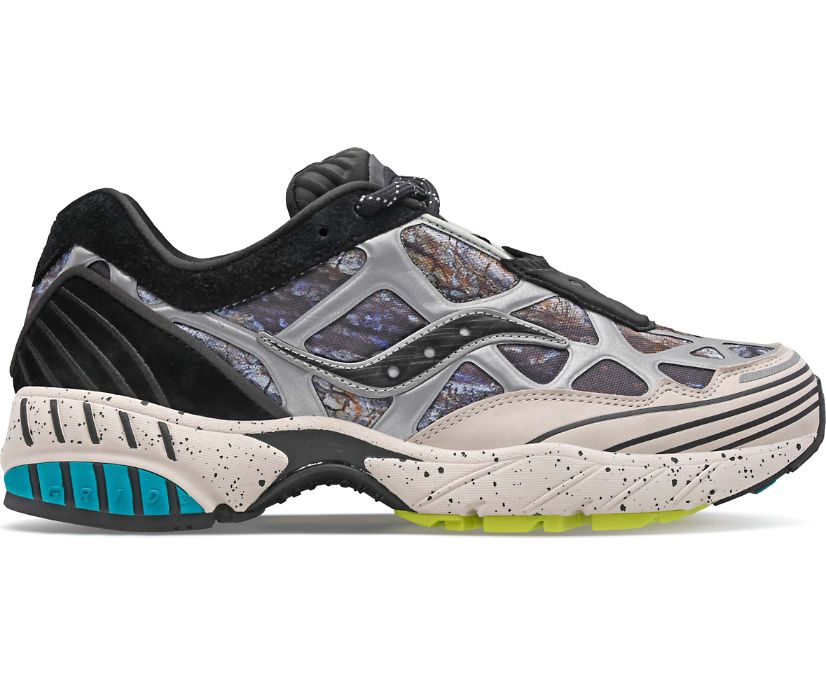 Women\'s Saucony Grid Web Reflect Camo Sneakers Grey Black | UK-14290