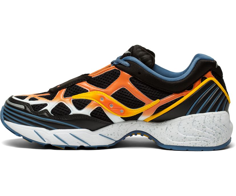 Women's Saucony Grid Web Sneakers Black Orange Yellow | UK-67829