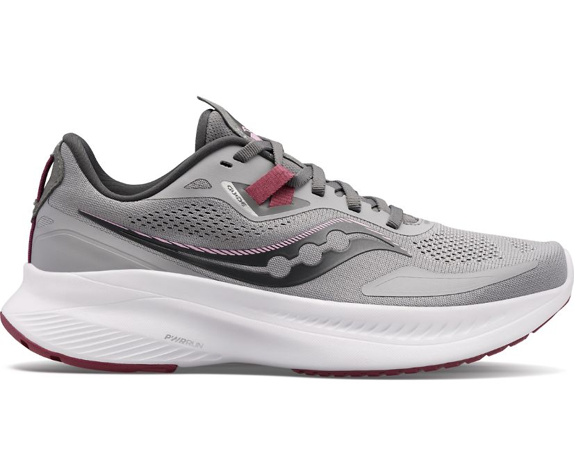 Women\'s Saucony Guide 15 Wide Walking Shoes Grey | UK-89451