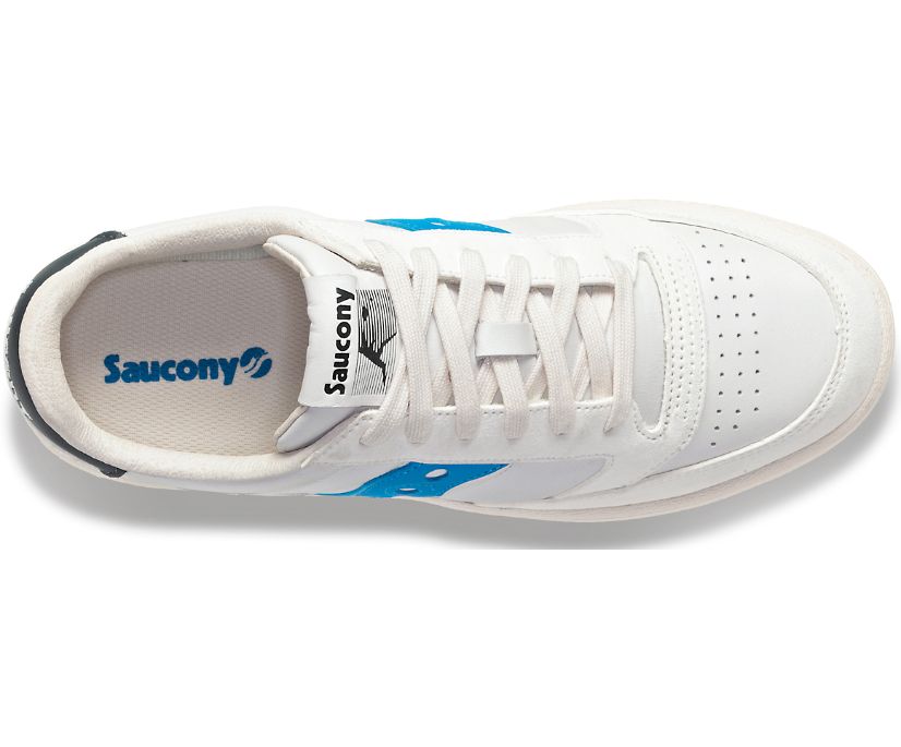 Women's Saucony Jazz Court Premium Sneakers White Royal | UK-48216