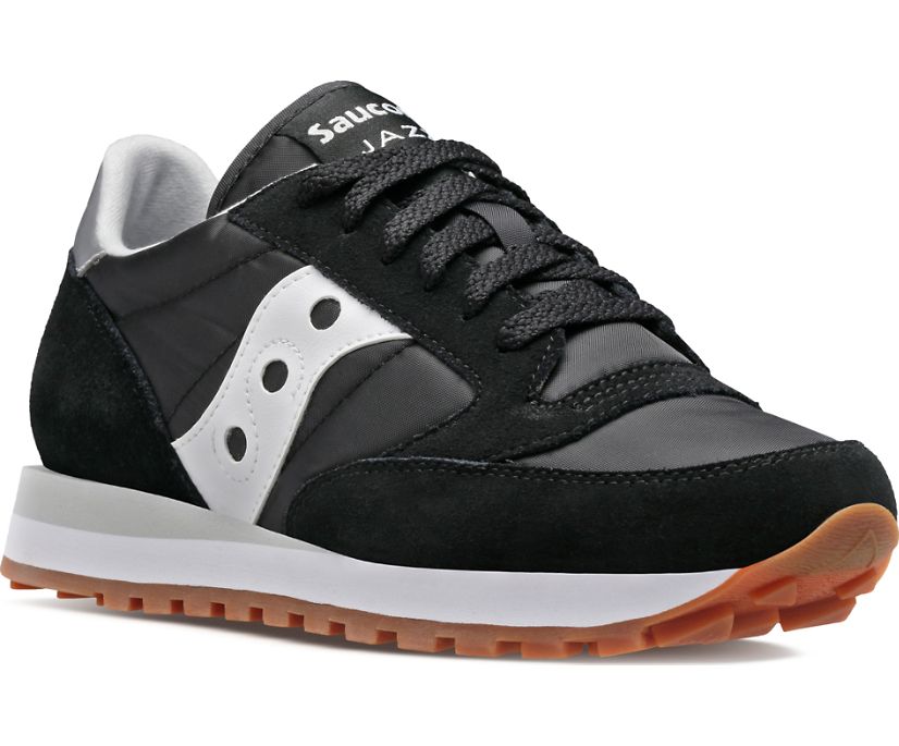 Women's Saucony Jazz Original Sneakers Black White | UK-92375