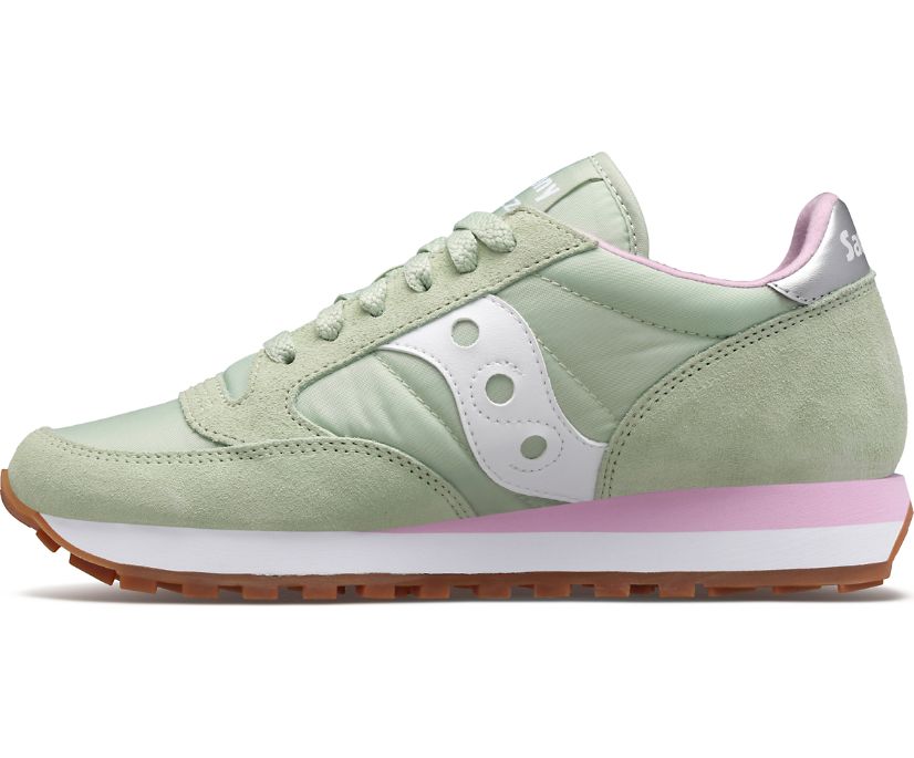 Women's Saucony Jazz Original Sneakers Green White | UK-98346