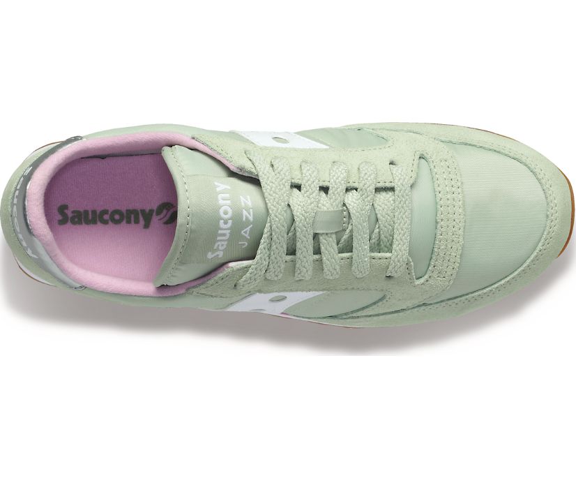 Women's Saucony Jazz Original Sneakers Green White | UK-98346