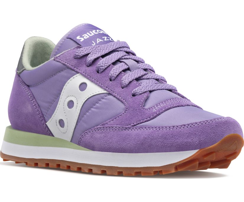 Women's Saucony Jazz Original Sneakers Purple White | UK-14529