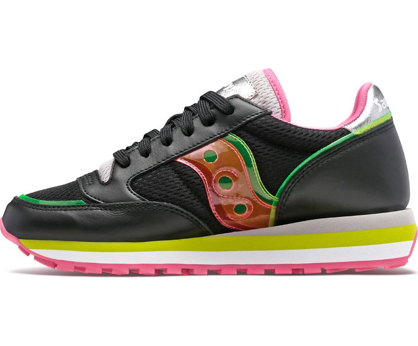 Women's Saucony Jazz Triple Walking Shoes Black Pink | UK-29041