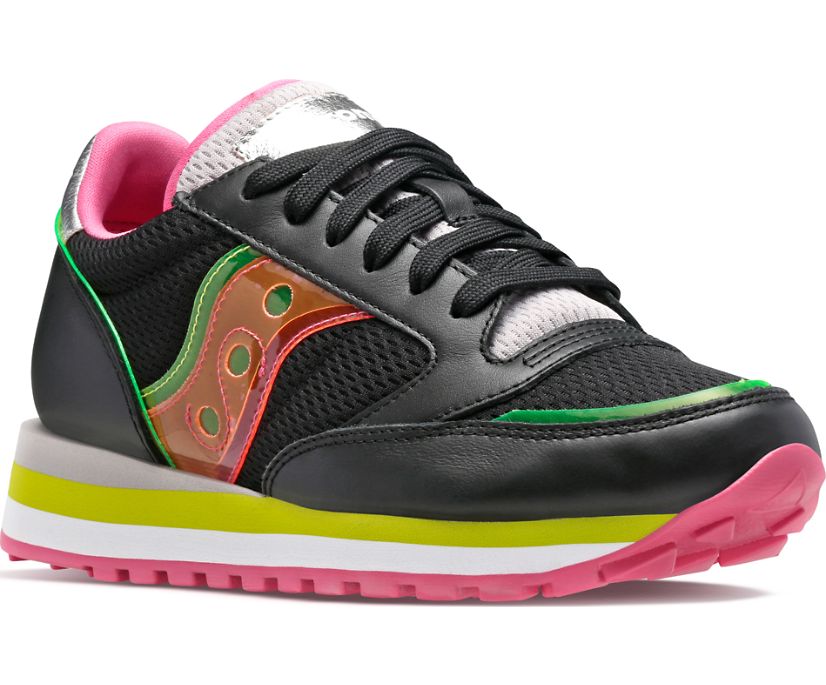 Women's Saucony Jazz Triple Walking Shoes Black Pink | UK-29041