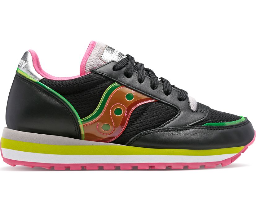 Women\'s Saucony Jazz Triple Walking Shoes Black Pink | UK-29041