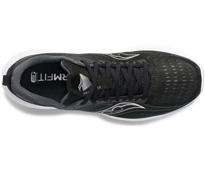 Women's Saucony Kinvara 13 Running Shoes Black Silver | UK-87025