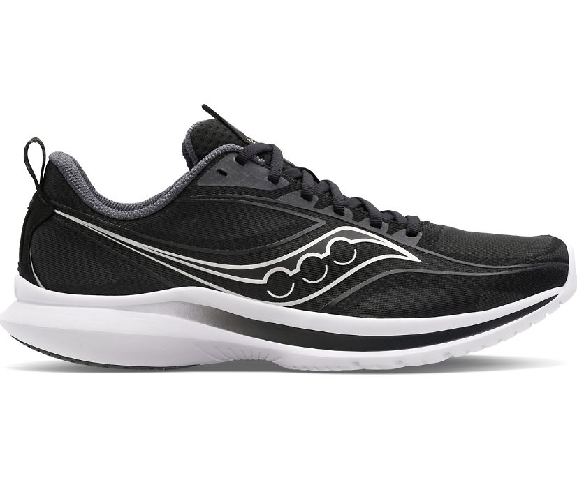 Women\'s Saucony Kinvara 13 Running Shoes Black Silver | UK-87025