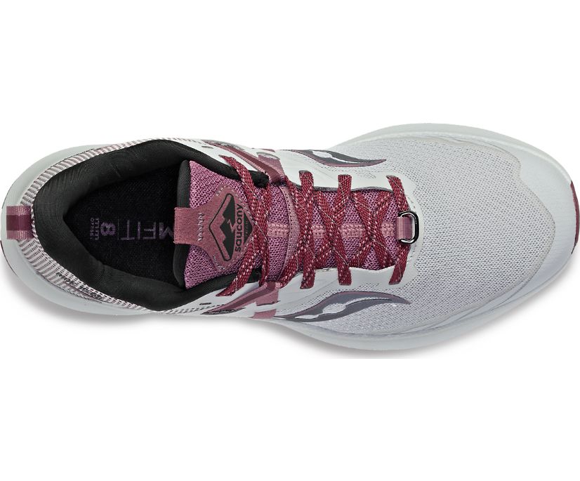 Women's Saucony Ride 15 Tr Running Shoes Grey Burgundy | UK-57842