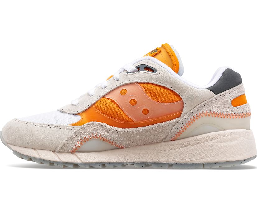 Women's Saucony Shadow 6000 Transparent Sneakers White Orange | UK-63471