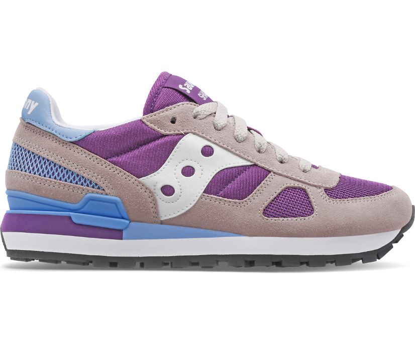 Women\'s Saucony Shadow Original Sneakers Light Grey Purple | UK-73054