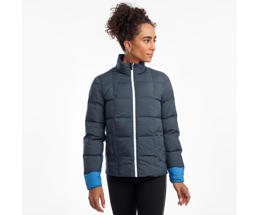 Women\'s Saucony Snowdrift 2.0 Jackets Blue | UK-65413