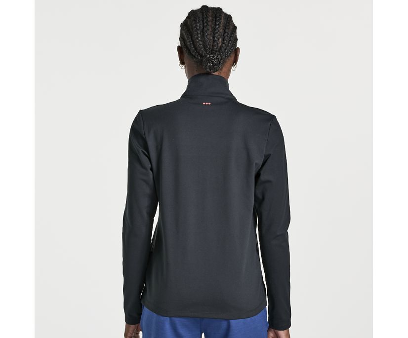 Women's Saucony Solstice 1/4 Zip Jackets Black | UK-23054