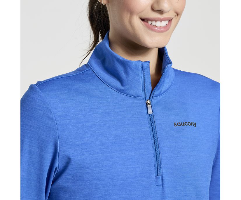 Women's Saucony Solstice 1/4 Zip Jackets Blue | UK-32594