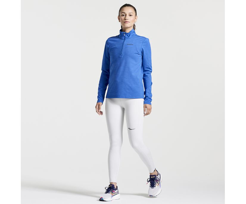 Women's Saucony Solstice 1/4 Zip Jackets Blue | UK-32594