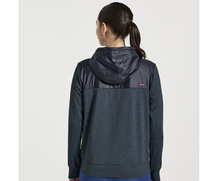 Women's Saucony Solstice Zip Hoody Black | UK-03428