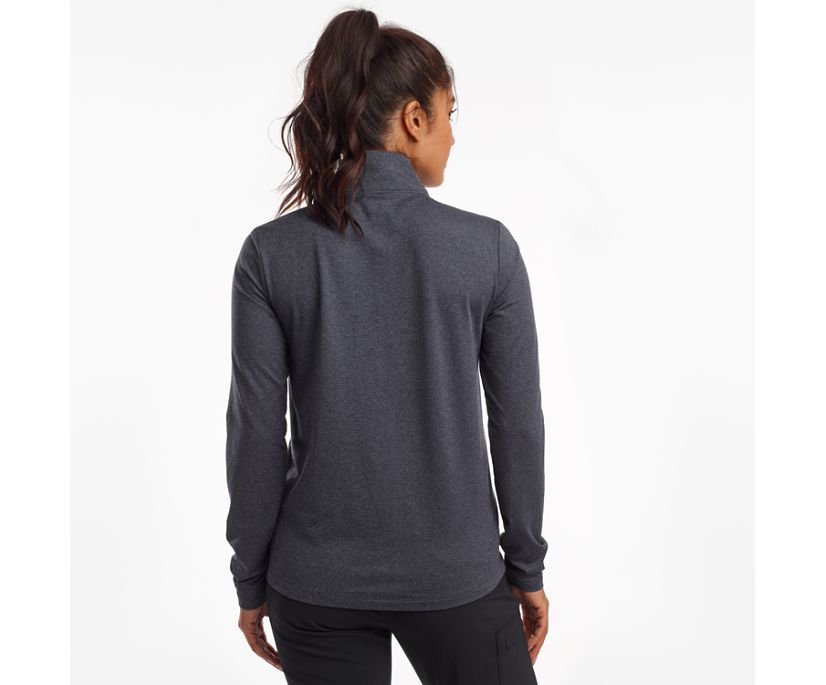 Women's Saucony Sunday 1/4 Zip Long Sleeve Blue | UK-76089