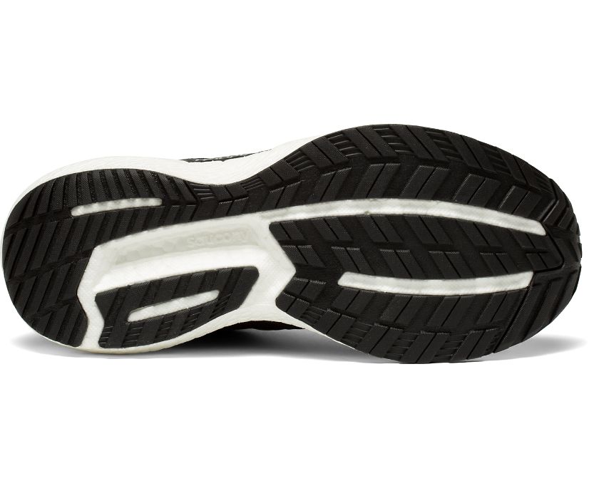 Women's Saucony Triumph 19 Walking Shoes Black White | UK-06437