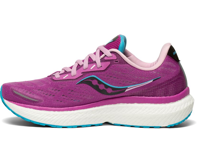 Women's Saucony Triumph 19 Walking Shoes Purple | UK-32154