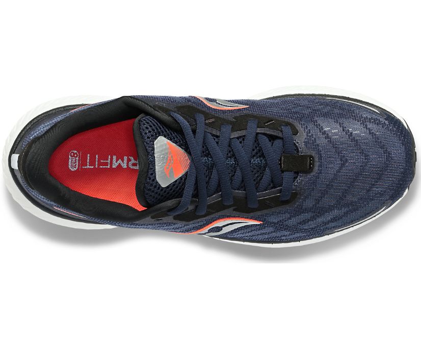 Women's Saucony Triumph 19 Walking Shoes Navy Silver | UK-49013