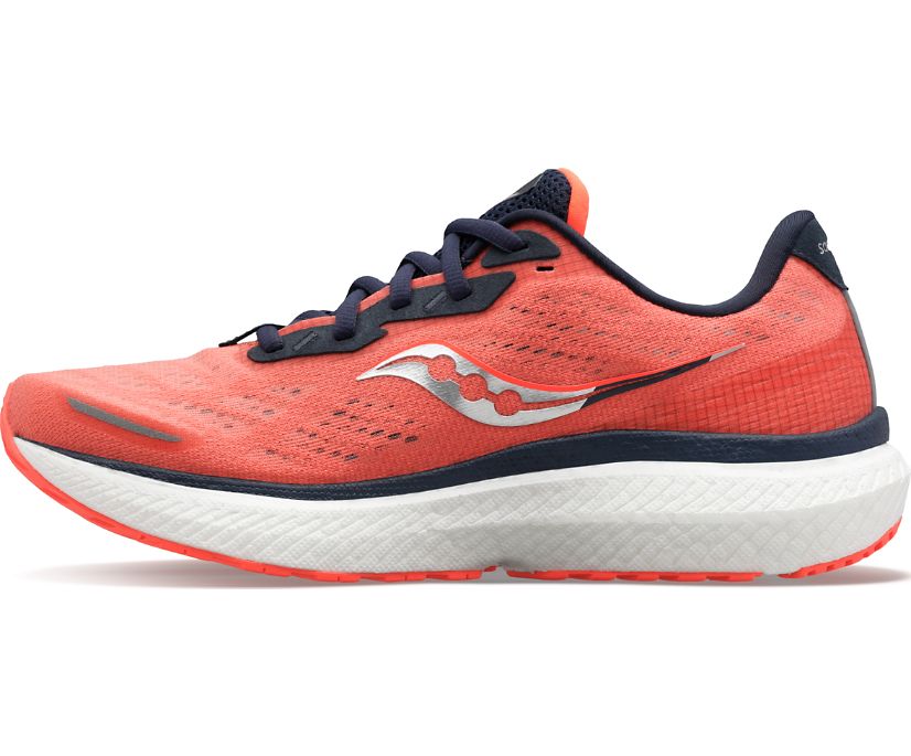 Women's Saucony Triumph 19 Walking Shoes Grey Orange | UK-51790