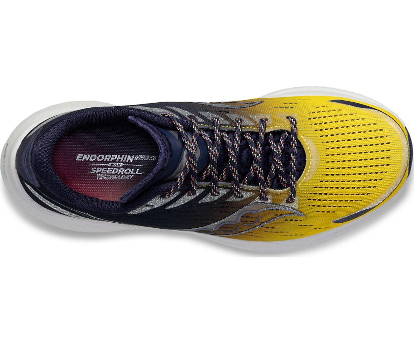 Women's Saucony Vizipro Endorphin Speed 3 Running Shoes Purple Yellow | UK-14509