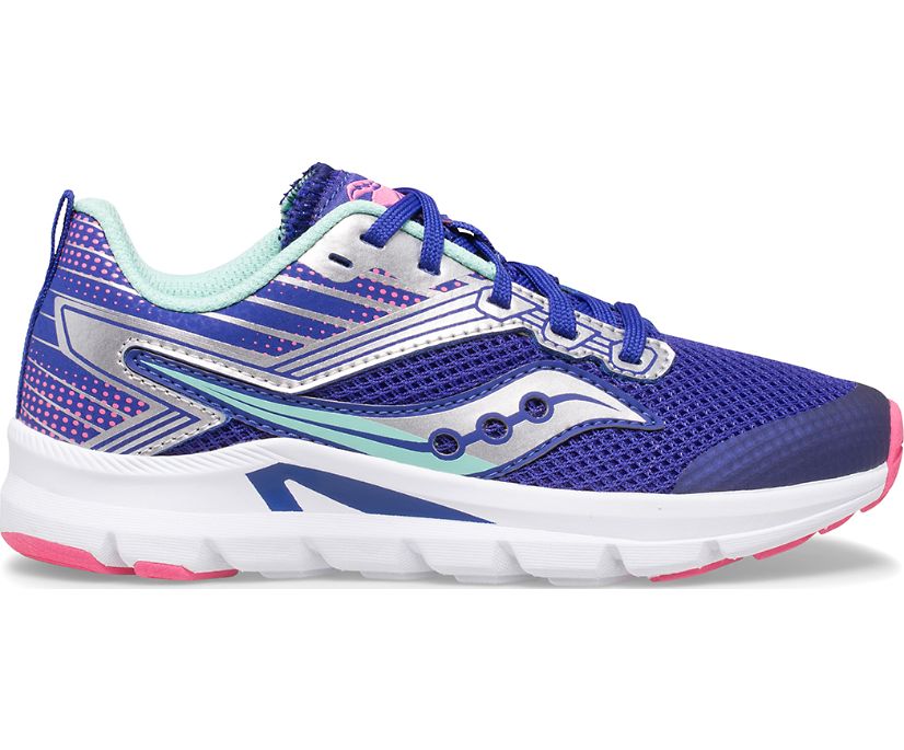 Kids' Saucony Big Axon Sneaker Running Shoes Blue Pink | UK-83910