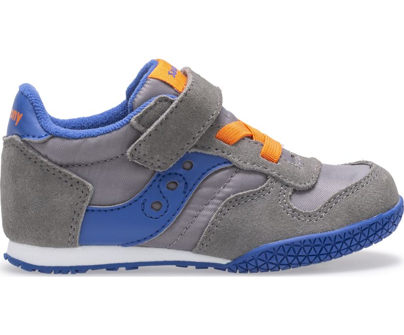 Kids' Saucony Big Bullet Jr. Sneaker Running Shoes Grey Blue Orange | UK-35602