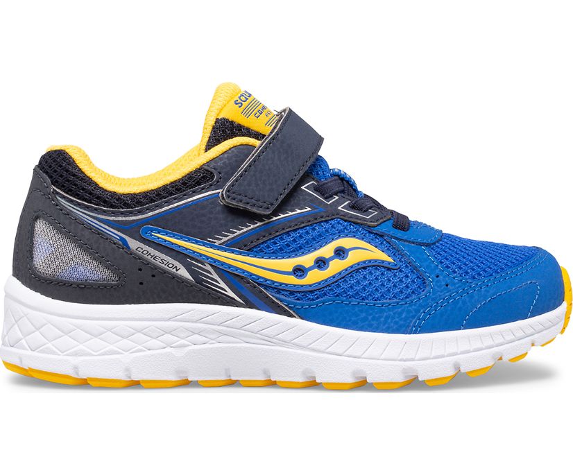 Kids' Saucony Big Cohesion 14 A/C Sneaker Running Shoes Blue Yellow | UK-01687