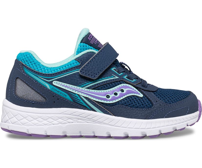 Kids' Saucony Big Cohesion 14 A/C Sneaker Running Shoes Navy | UK-67320