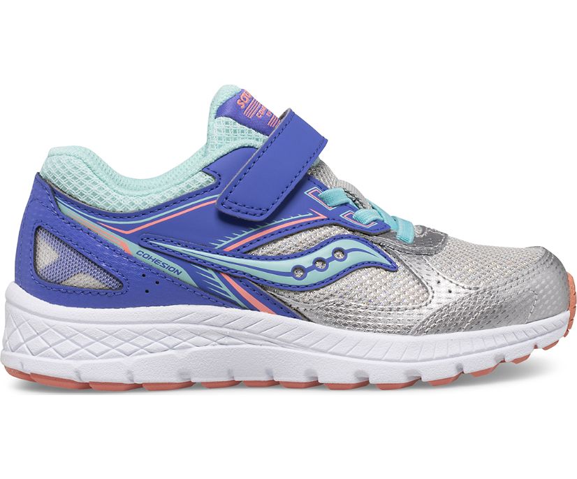 Kids' Saucony Big Cohesion 14 A/C Sneaker Running Shoes Silver | UK-96728