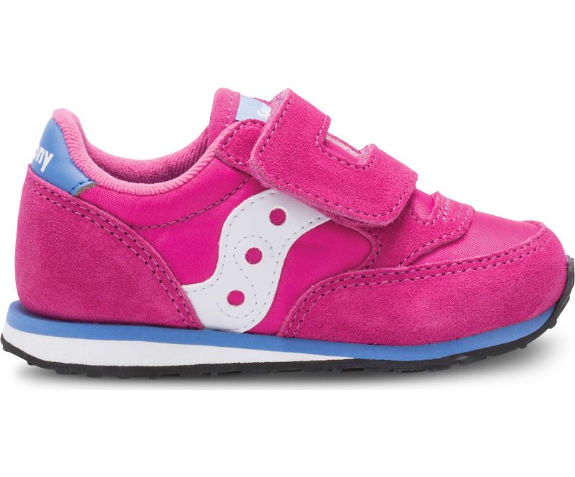 Kids' Saucony Big Jazz Hook & Loop Sneaker Running Shoes Pink | UK-60318