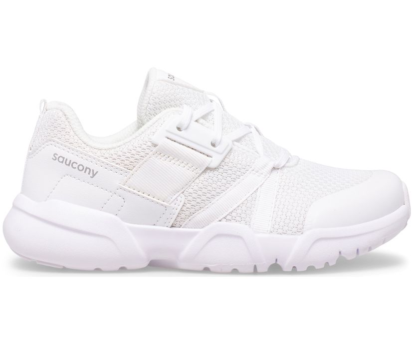 Kids' Saucony Big Vertex Lace Sneaker Running Shoes White | UK-90814