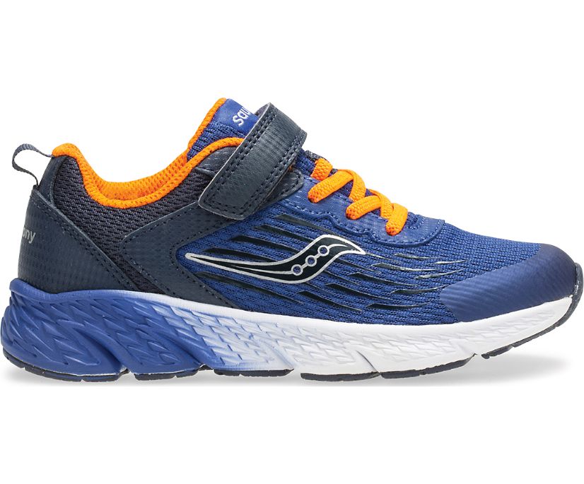 Kids' Saucony Big Wind A/C Sneaker Running Shoes Navy | UK-16750