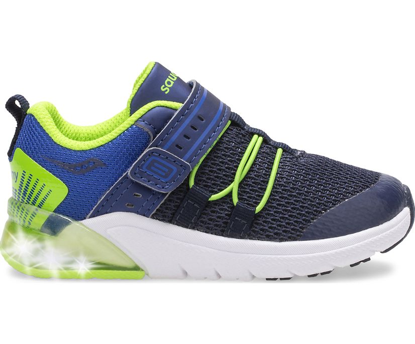 Kids' Saucony Flash Glow 2.0 Jr. Sneaker Running Shoes Navy Green | UK-17598