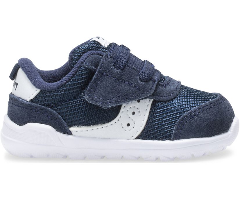 Kids' Saucony Jazz Riff Crib Sneaker Running Shoes Navy White | UK-65720