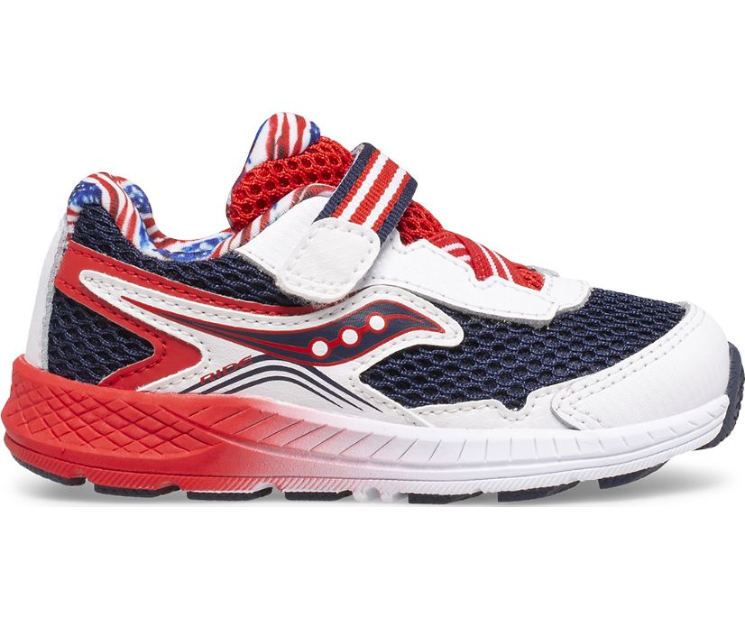 Kids' Saucony Ride 10 Jr. Sneaker Running Shoes Red White Blue | UK-21593