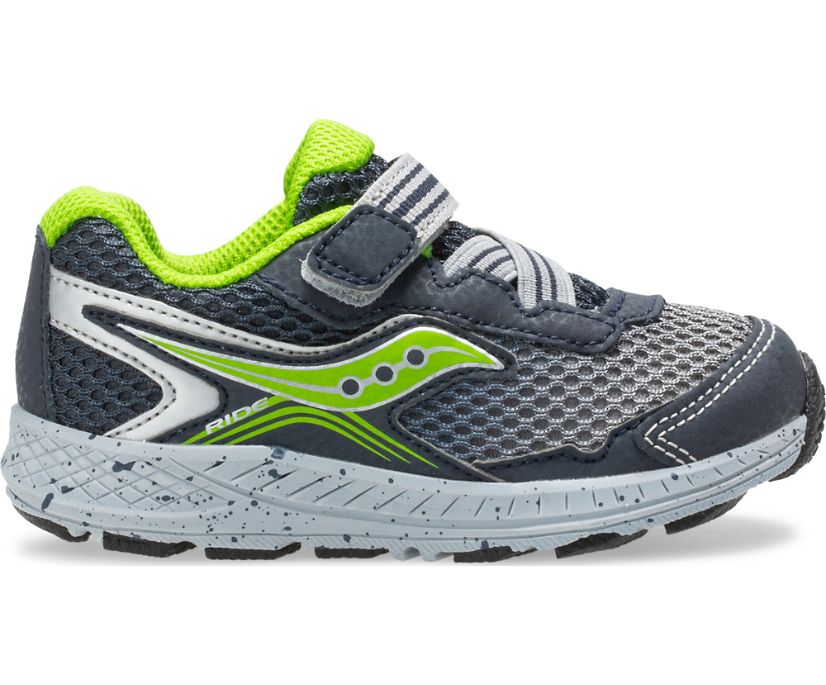 Kids' Saucony Ride 10 Jr. Sneaker Running Shoes Navy Green | UK-31625