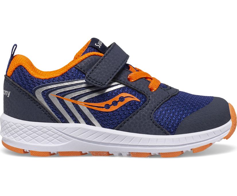 Kids' Saucony Wind Fst Jr. Sneaker Running Shoes Navy Orange | UK-40731