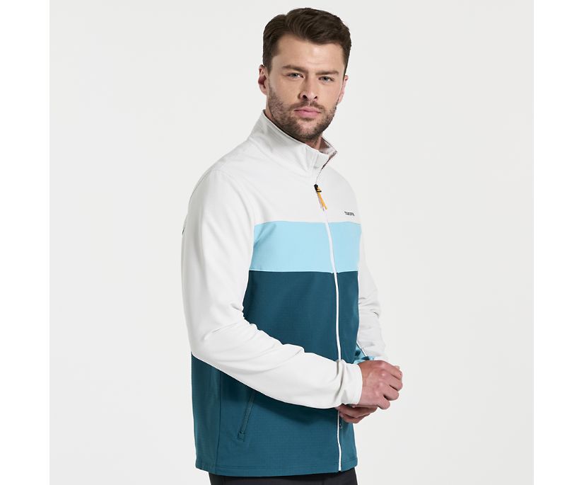 Men's Saucony Bluster Jackets White Blue | UK-50942