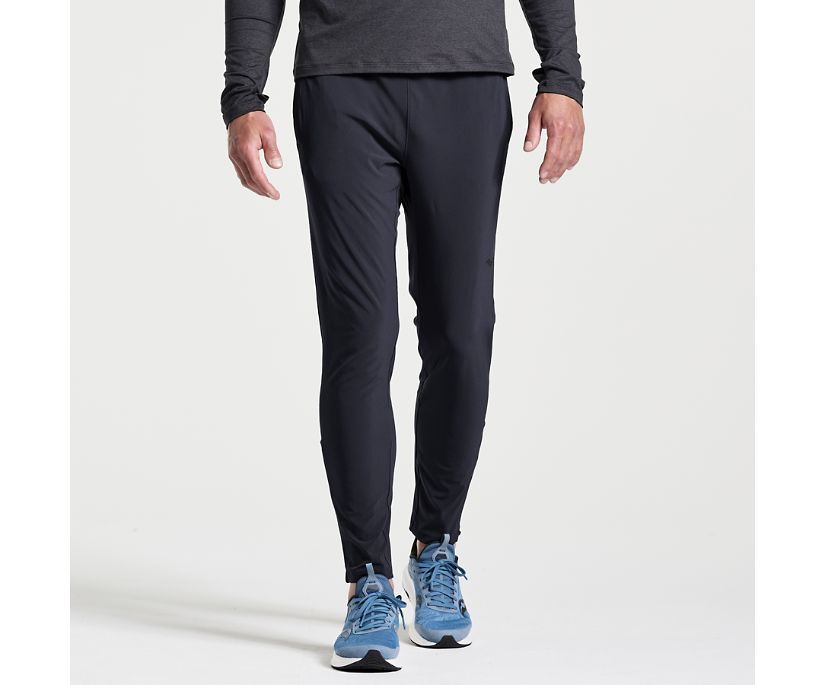 Men's Saucony Boston Woven Pant Black | UK-81723