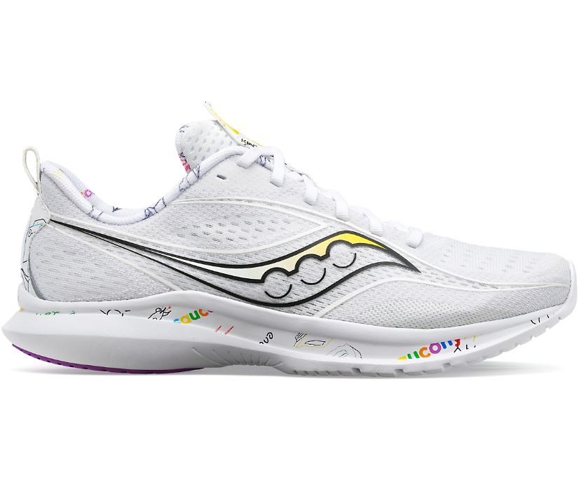 Men's Saucony Children's Day Kinvara 13 Running Shoes White Multicolor | UK-72648